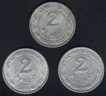 Ungarn, Lot: 2 Pengö 1941, 1942, 1943 - Hongrie