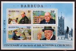 Barbuda 1974 Sir Winston Churchill Mini Sheet In Unmounted Mint. - Barbuda (...-1981)