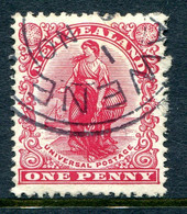 New Zealand 1908 Penny Universal - Redrawn - Used (SG 386) - Used Stamps