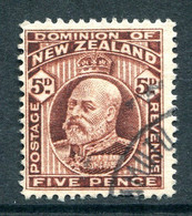 New Zealand 1909-16 King Edward VII - P.14 X 14½ - 5d Brown Used (SG 391) - Gebruikt