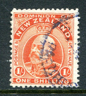 New Zealand 1909-16 King Edward VII - P.14 - 1/- Vermilion Used (SG 399) - Usati