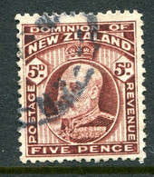 New Zealand 1909-16 King Edward VII - P.14 X 13½ - 5d Brown Used (SG 402) - Usados