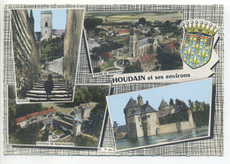 CPSM 62 - Pas De Calais - HOUDAIN Et Ses Environs Ranchicourt, Rebreuve - Multivues Blason - Houdain