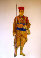 C1  DESSIN Couleurs JULLIAN - ZOUAVE 1940 Grand Format 50 X 65 Cm - Dessins