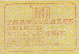 South Africa 1985 Fragment Cover Meter Stamp Slogan Transvaalse Suiker Korporasie Beperk Transvaal Sugar Co. In Malelane - Covers & Documents