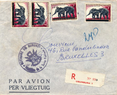 ROYAUME DE BURUNDI  RECOMMANDEE USUMBURA  TO BRUXELLES  - BELEG      2 SCANS - Used Stamps