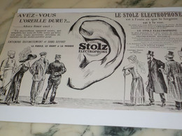 ANCIENNE PUBLICITE ELECTROPHONE LE STOLZ 1911 - Autres