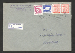 SERBIA YUGOSLAVIA- OFFICIAL  REGISTERED LETTER WITH TAX STAMP -1995. - Serbia