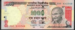 INDIA INDE P100h3 1000 RUPEES  2011 Letter R  Sign.20  UNC. NO P.h. !! RARE WITHOUT ANY P.h. !! - Inde