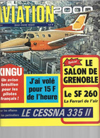 Revue Aviation 2000  **  Xingu  ** Le SF 260   ** Salon De Grenoble - Aviation