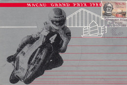 Macau, Macao, Maximum Cards, Granda Prémio De Macau 1984 - Cartes-maximum