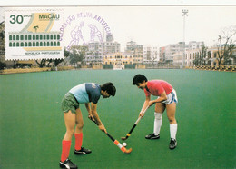 Macau, Macao, Maximum Cards, Hoquei Em Campo 1986 - Maximumkaarten