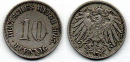 Allemagne - Deutschland - Germany 10 Pfennig 1905 G TB+ - 10 Pfennig