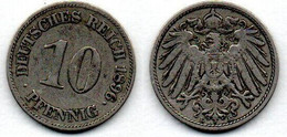 Allemagne - Deutschland - Germany 10 Pfennig 1896 E TB+ - 10 Pfennig