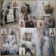 China Maximum Card,1997-9 Maijishan Grottoes，6 Pcs - Cartes-maximum