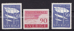 SE433AC – SUEDE – SWEDEN – 1959 – HYDROELECTIC POWER - Y&T # 437/8 MNH 6,25 € - Unused Stamps