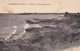 44.  MESQUER. CPA.  LA POINTE ET LA BAIE DE SOR- LOCH . ANNEE 1917 + TEXTE - Mesquer Quimiac