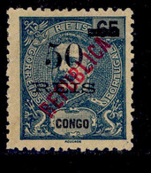 ! ! Congo - 1914 D. Carlos Local Republica 50 R - Af. 123 - MH - Congo Portuguesa