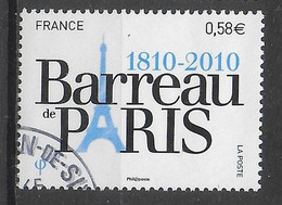 "Bicentenaire Du Barreau De Paris" 2010 - 4512 - Used Stamps