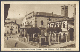 GEMONA Società Operaia Biblioteca - 1936 Viaggiata Formato Piccolo - Andere Steden