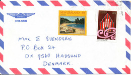 New Zealand Air Mail Cover Sent To Denmark 1982 - Poste Aérienne