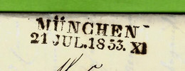 1853 Frankreich Champagner Produzent De Munich MUNCHEN  Pour Piper Maison De Champagne Reims  France V.TEXTE + SCANS - Vorphilatelie