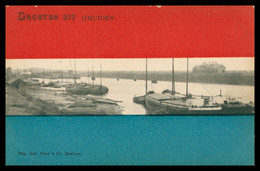 Groeten Uit IJMUIDEN - Bateaux - Barcos - Boats - Péniche - Uitg. JOS. NUSS Co - FABRIEKSMERK - IJmuiden