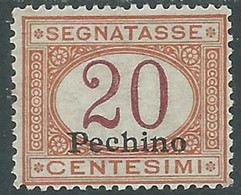 1917 CINA PECHINO SEGNATASSE 20 CENT MH * - RF38-5 - Pekin