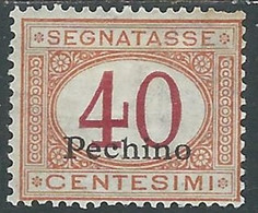 1917 CINA PECHINO SEGNATASSE 40 CENT MH * - RF38-2 - Peking