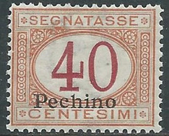 1917 CINA PECHINO SEGNATASSE 40 CENT MNH ** - RF38-6 - Pekin