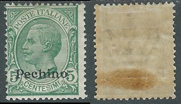 1917-18 CINA PECHINO EFFIGIE 5 CENT MH * - RF38-9 - Peking