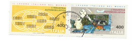(REPUBBLICA ITALIANA) 1983, LAVORO ITALIANO NEL MONDO - Coppia Di Francobolli Usata - 1981-90: Used