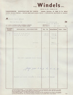 Facture / Document - Windels / Tabakfabriek - Mechelen - 1961 - 1950 - ...