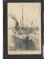 Théme-Transport Maritime Loisirs Une Vue Du PAQUEBOT-" L'AMAZONE " Sortant Du Port De BORDEAUX En 1904 - Steamers