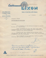 Facture / Document - Etablissement ETALI/ Lixon / Fournitures Pour Le Verre - Jumet - 1952 - 1950 - ...