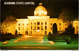 Alabama Montgomery State Capitol Building At Night - Montgomery