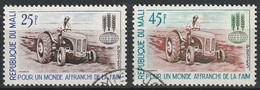 Série De 2 TP Oblitérés N° 45/46(Yvert) Mali 1963 - Campagne Mondiale Contre La Faim, Tracteur - Mali (1959-...)