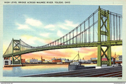 Ohio Toledo High Level Bridge Across Maumee River - Toledo
