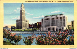 Ohio Columbus New Ohio State Office Building And A I U Citadel Curteich - Columbus