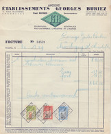 Facture / Document - Etablissements Georges Buriez / Pour L'Automobile, L'Industrie Et L'Aviation - Bruxelles- 1949 - 1900 – 1949