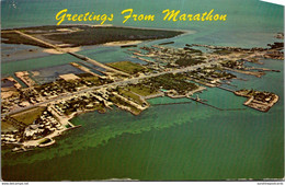 Florida Keys Greetings From Marathon Aerial View 1965 - Key West & The Keys