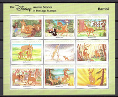 Grenadines 1988 2 Feuillets Walt Disney Neufs** N°856/873 Bambi, Aristochats TB  3 € (cote ?, 18 Valeurs) - Grenada (1974-...)