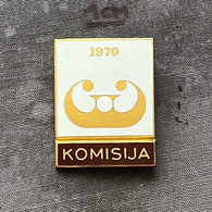 Badge Pin ZN011777 - Ice Skating Yugoslavia Slovenia World Championships Ljubljana 1970 KOMISIJA - Pattinaggio Artistico