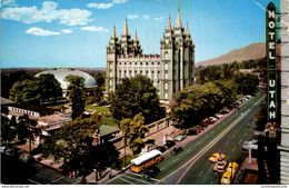 Utah Salt Lake City Temple Square Showing Mormon Temple And Hotel Utah 1967 - Salt Lake City