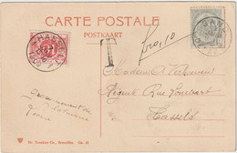 Postkaart Van Gent 1909 -  Taks Met N° TX5 Te Hasselt - Other & Unclassified