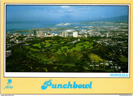 Hawaii Honolulu Aerial View Punchbowl National Memorial Cemetery - Honolulu