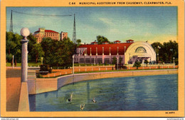 Floorida Clearwater Municipal Auditorium From Causeway Curteich - Clearwater