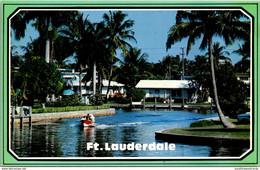 Florida Fort Lauderdale Showing One Of The Many Canals - Fort Lauderdale