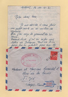 St Die Vosges - Griffe Sur Timbre FM - Lettre En Provenance De Meknes - 1953 - Military Postage Stamps