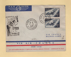 Aeropostale - France Amerique Du Sud - Vol Du 20e Anniversaire - 7-3-1948 - 1960-.... Lettres & Documents